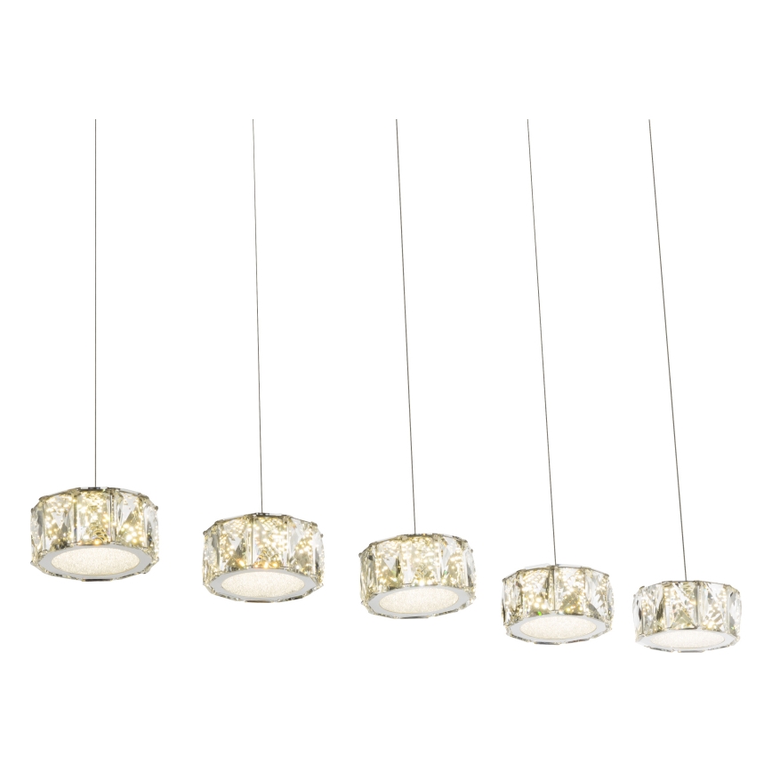 Lustră LED pe cablu Globo LED/52W/230V 4000K crom lucios/transparent