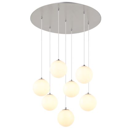 Lustră LED pe cablu Globo 7xG9/3,5W/230V alb