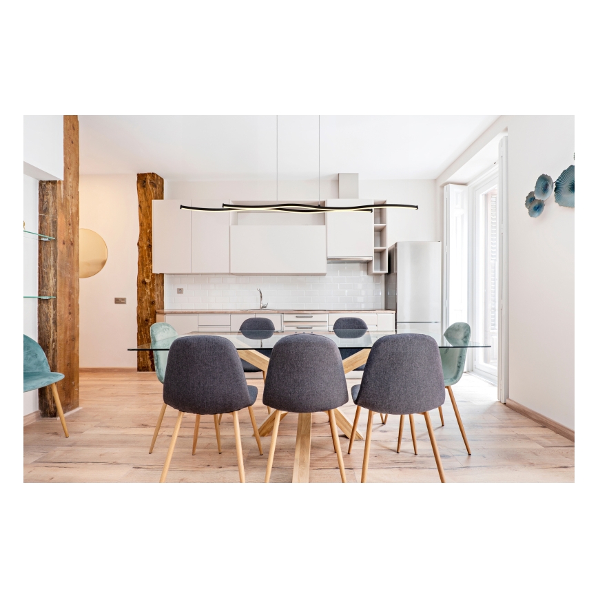 Lustră LED pe cablu Globo LED/30W/230V 3000K negru