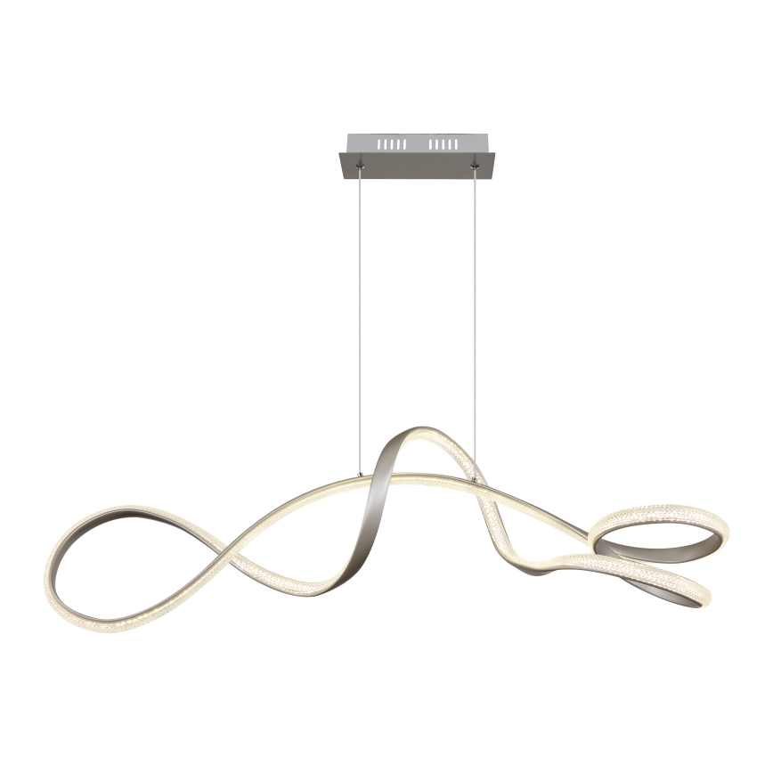 Lustră LED pe cablu Globo LED/40W/230V crom mat