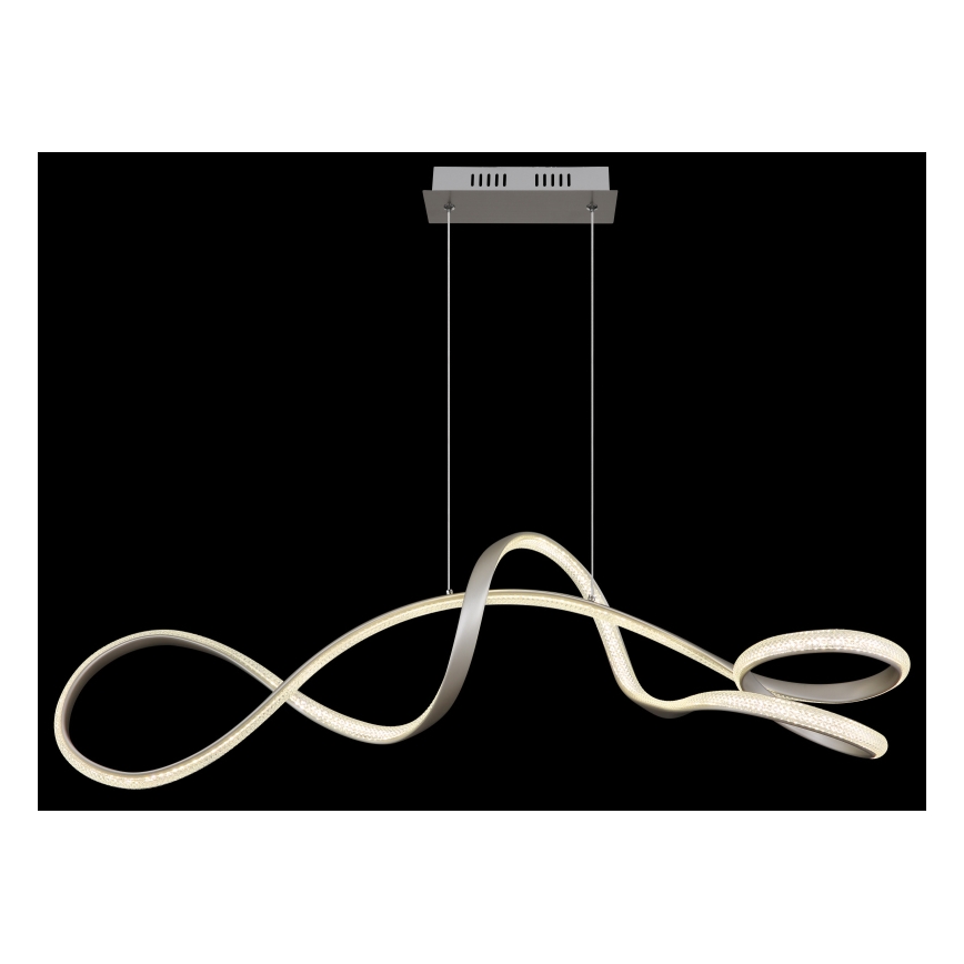 Lustră LED pe cablu Globo LED/40W/230V crom mat