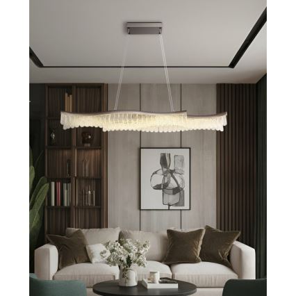 Lustră LED pe cablu Globo LED/35W/230V 3200K crom mat