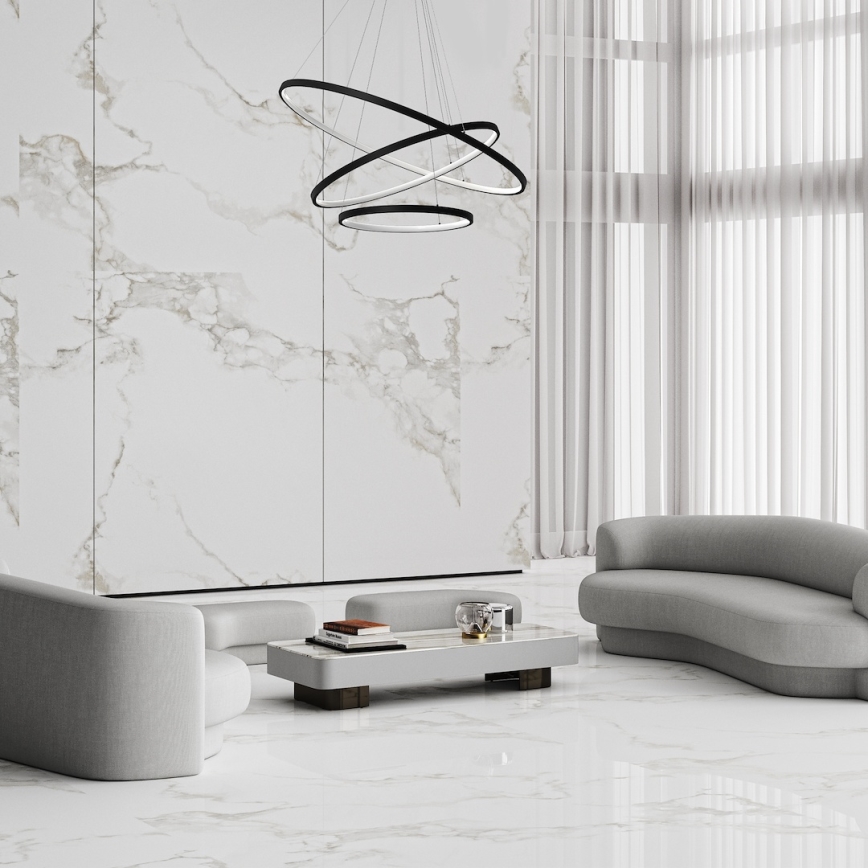 Lustră LED pe cablu HOOP LED/93W/230V d. 80 cm 4000K negru