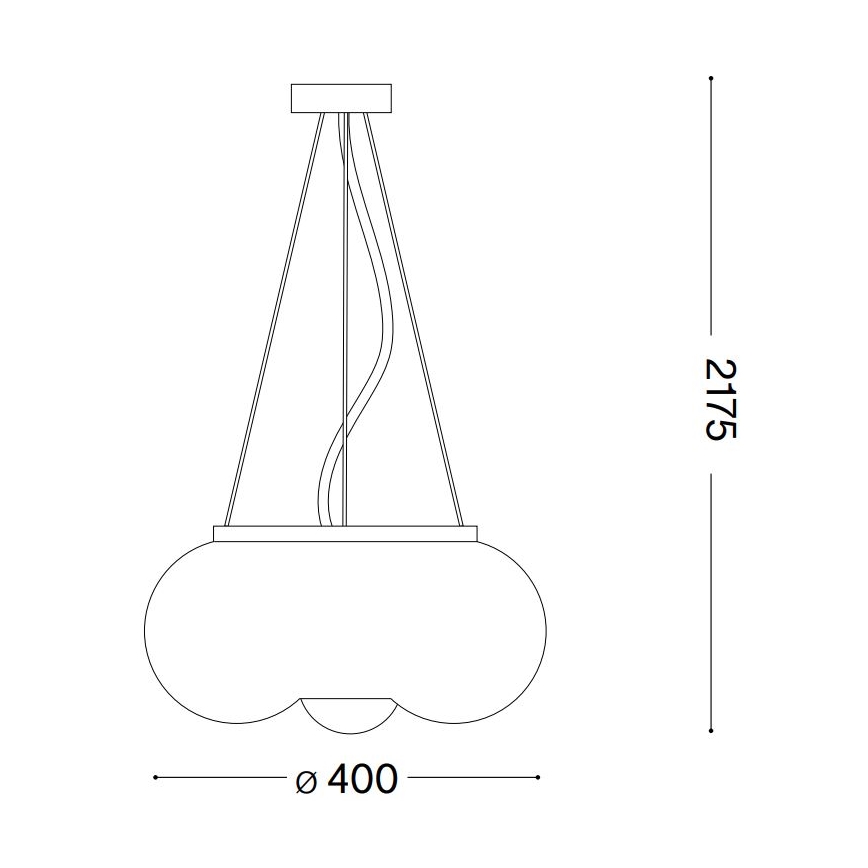 Lustră LED pe cablu Ideal Lux ARIZONA 3xGX53/9W/230V d. 40 cm alb