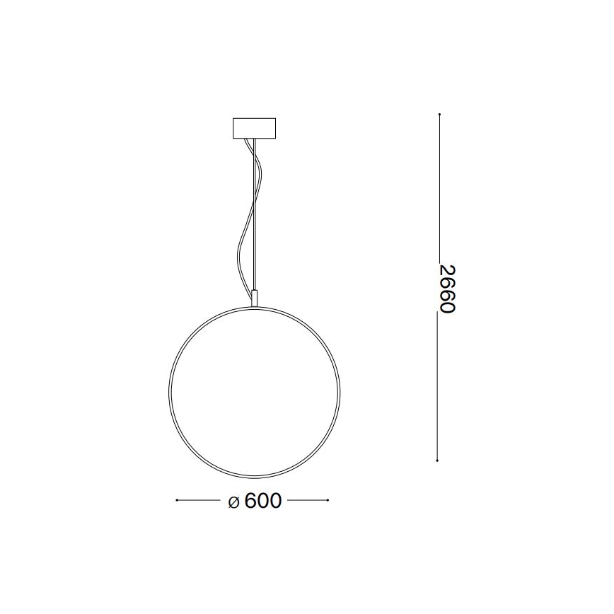 Lustră LED pe cablu Ideal Lux CIRCUS LED/33W/230V d. 60 cm CRI 90 negru
