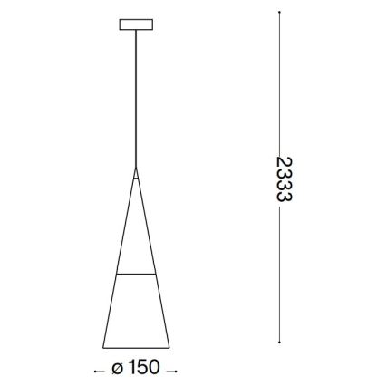 Lustră LED pe cablu Ideal Lux CONO 1xGU10/7W/230V d. 15 cm CRI 90 crom lucios