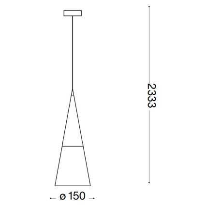Lustră LED pe cablu Ideal Lux CONO 1xGU10/7W/230V d. 15 cm CRI 90 crom mat