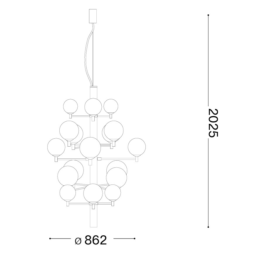 Lustră LED pe cablu Ideal Lux COPERNICO 20×G9/3,2W/230V