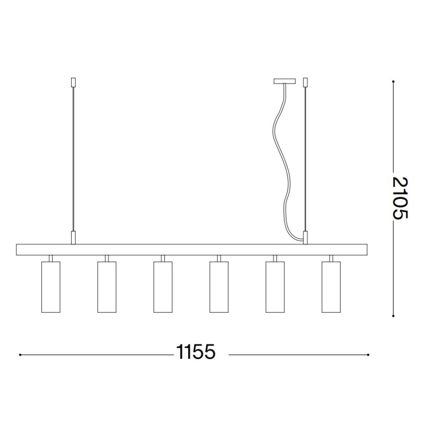Lustră LED pe cablu Ideal Lux DYNAMITE 6xGU10/7W/230V CRI 90 alb