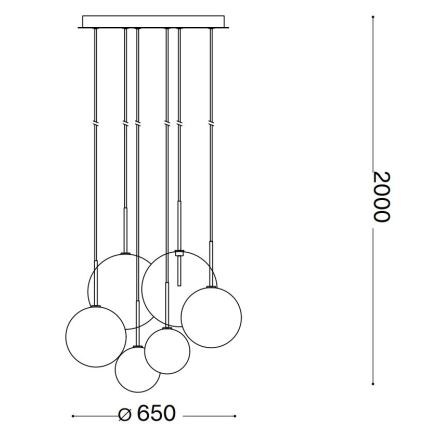 Lustră LED pe cablu Ideal Lux EQUINOXE 6xG4/2W/230V crom