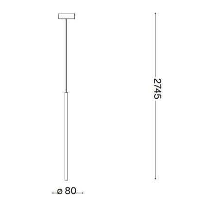 Lustră LED pe cablu Ideal Lux FILO LED/3,5W/230V 2700K CRI 90 alb