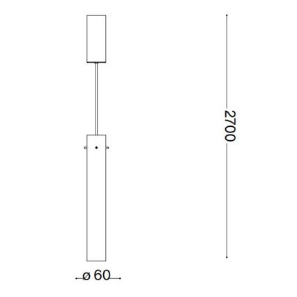 Lustră LED pe cablu Ideal Lux FLAM LED/10W/230V d. 6 cm CRI 90 transparent