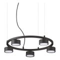 Lustră LED pe cablu Ideal Lux MINOR 5xGX53/9W/230V d. 50 cm negru
