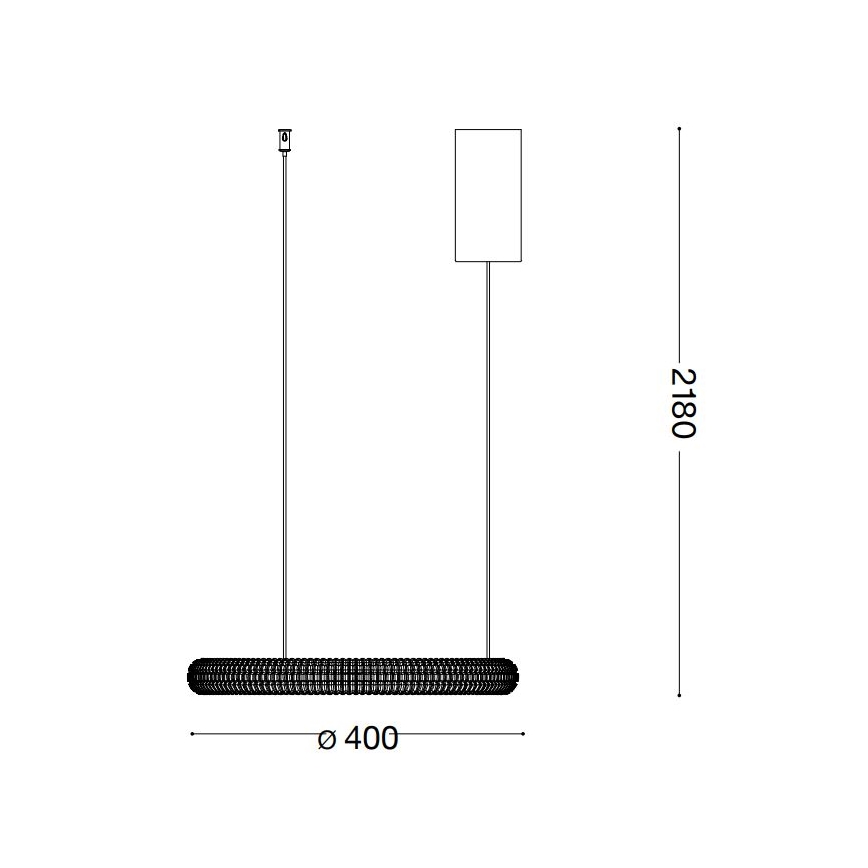 Lustră LED pe cablu Ideal Lux MIRACLE LED/25W/230V d. 40 cm CRI 90 crom mat
