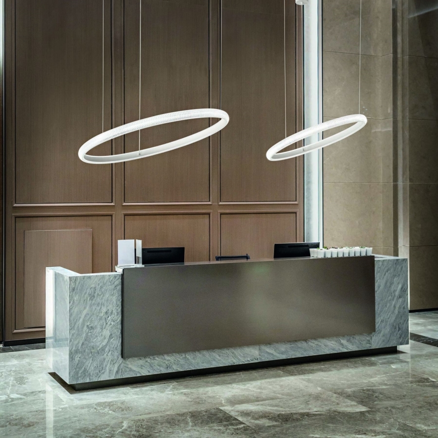 Lustră LED pe cablu Ideal Lux MIRACLE LED/37W/230V d. 60 cm CRI 90 crom mat