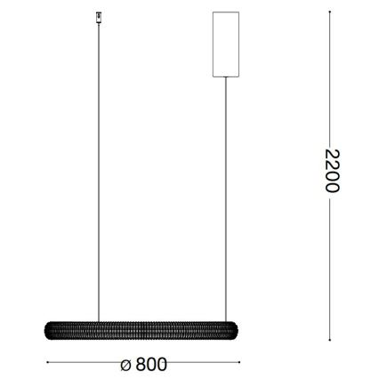 Lustră LED pe cablu Ideal Lux MIRACLE LED/45W/230V d. 80 cm CRI 90 crom mat