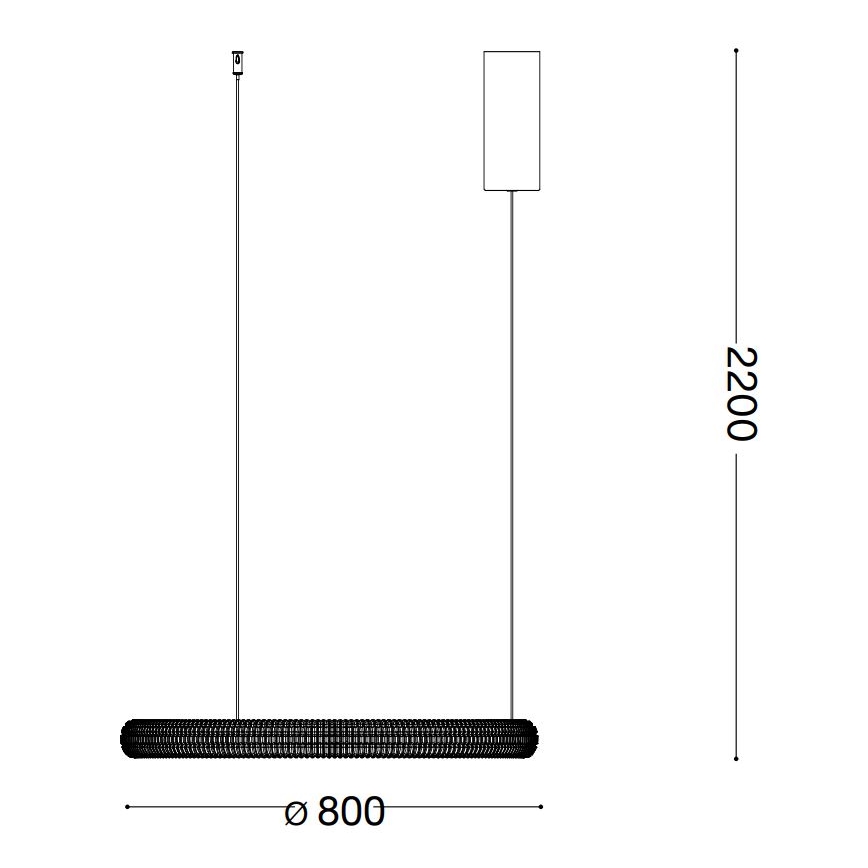 Lustră LED pe cablu Ideal Lux MIRACLE LED/45W/230V d. 80 cm CRI 90 crom mat