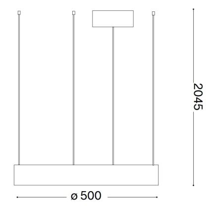 Lustră LED pe cablu Ideal Lux ORACLE LED/28W/230V 3000K d. 50 cm CRI 90 negru