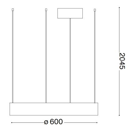 Lustră LED pe cablu Ideal Lux ORACLE LED/33W/230V 3000K d. 60 cm CRI 90 alb