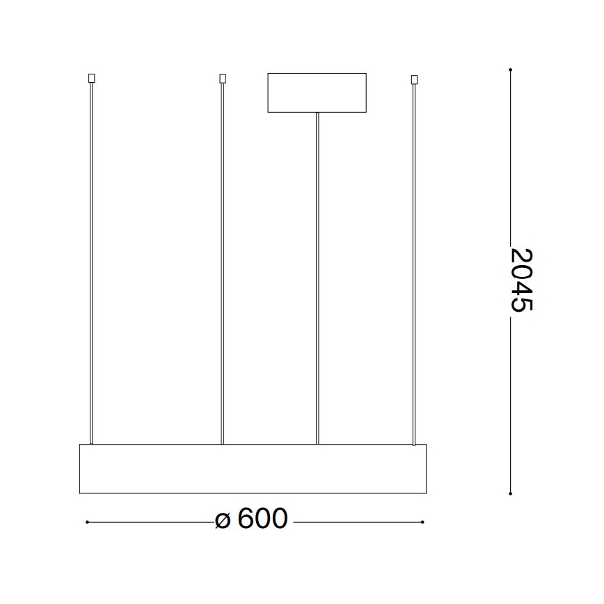 Lustră LED pe cablu Ideal Lux ORACLE LED/33W/230V 3000K d. 60 cm CRI 90 alb