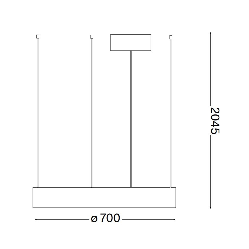 Lustră LED pe cablu Ideal Lux ORACLE LED/35W/230V 3000K d. 70 cm CRI 90 alb