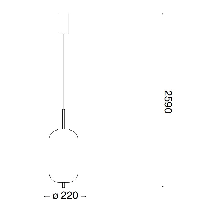 Lustră LED pe cablu Ideal Lux UMILE LED/20W/230V d. 22 cm CRI 90 alamă
