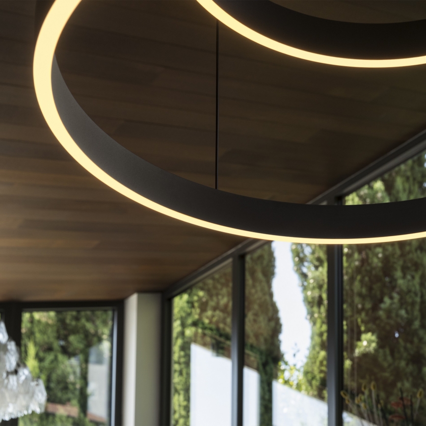 Lustră LED pe cablu Ideal Lux WAVES LED/54W/230V CRI 90 negru