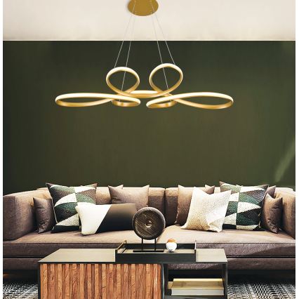 Lustră LED pe cablu JILL LED/53W/230V, auriu