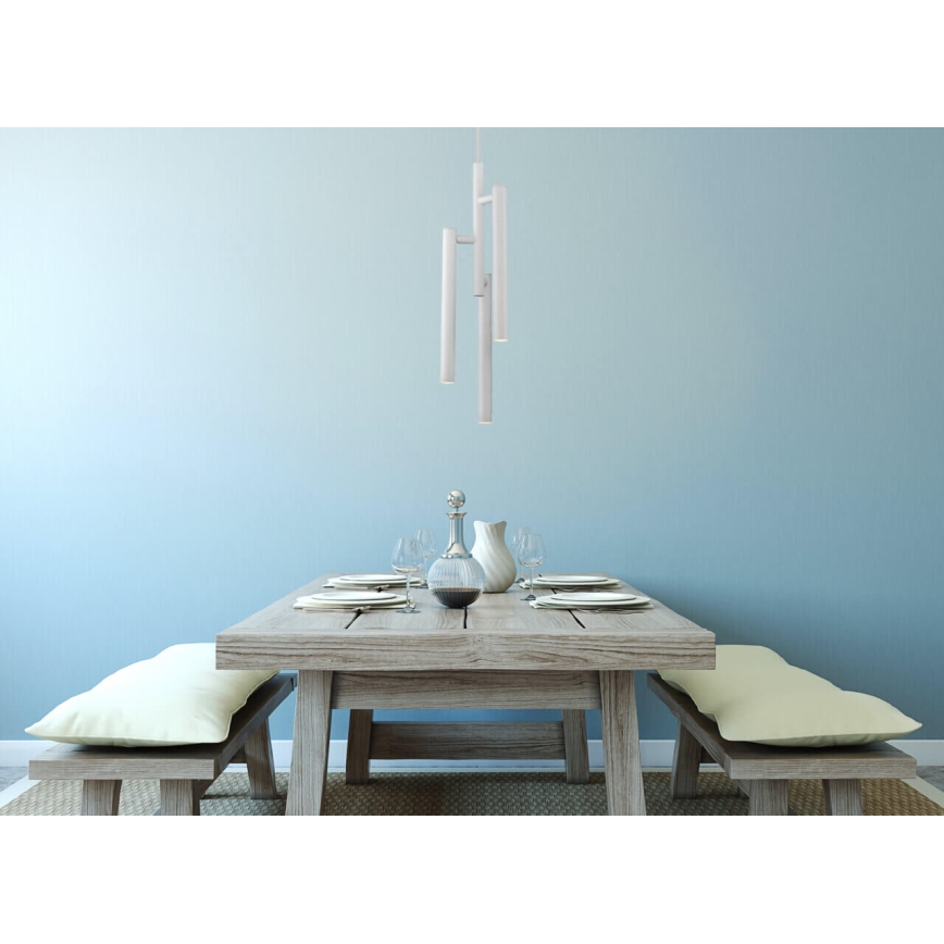 Lustră LED pe cablu TUBULAR 3xLED/5W/230V alb