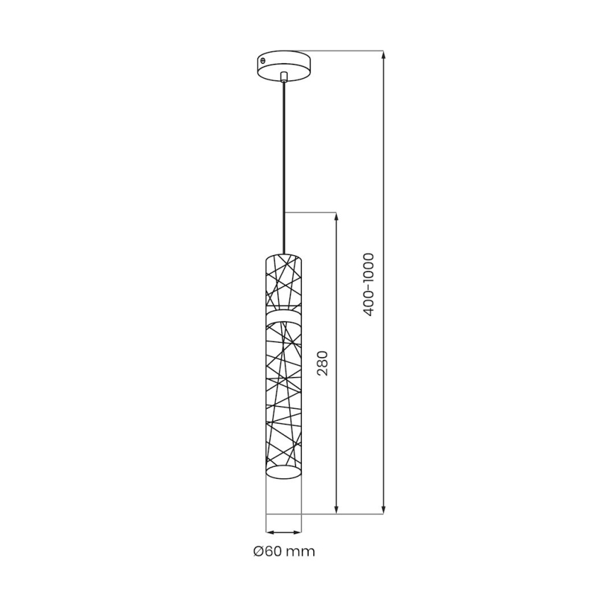 Lustră LED pe cablu LAGOS LED/8W/230V, aurie