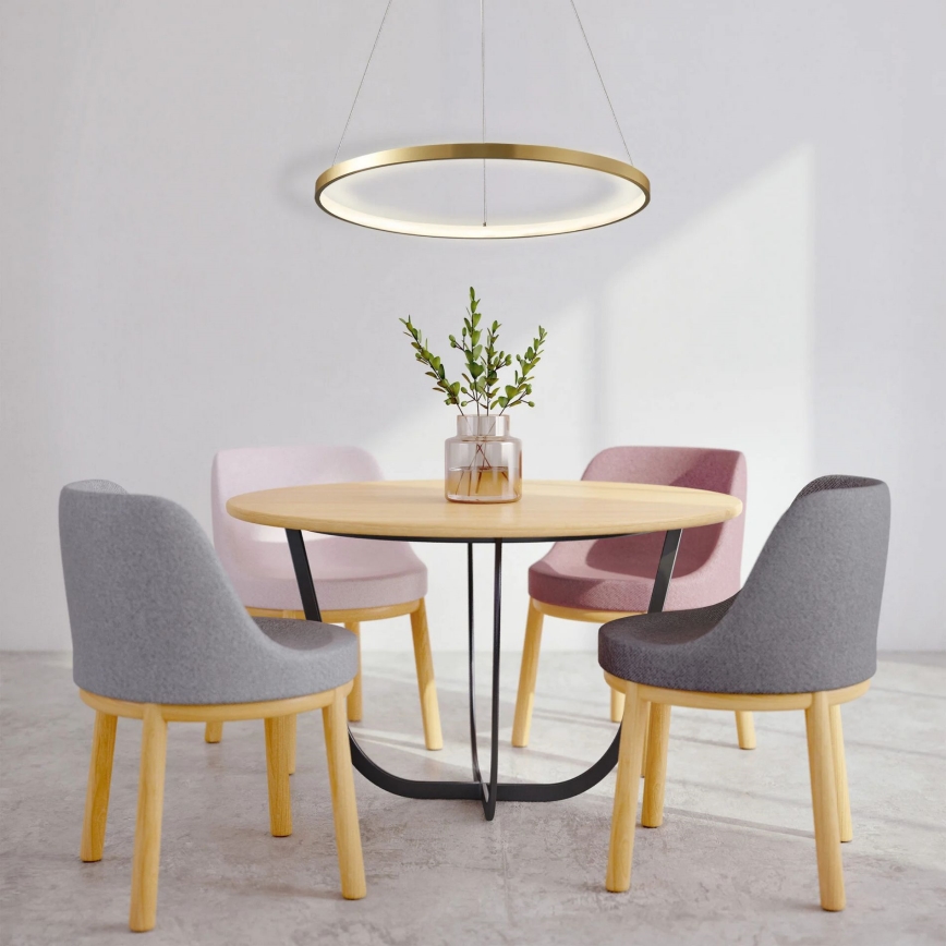 Lustră LED pe cablu LEA LED/20W/230V 4000K d. 50 cm auriu