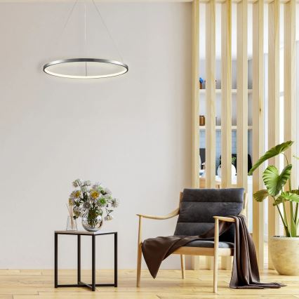 Lustră LED pe cablu LEA LED/20W/230V 4000K d. 50 cm crom mat