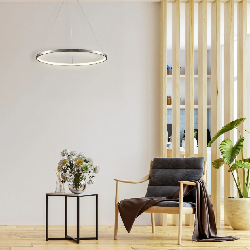 Lustră LED pe cablu LEA LED/20W/230V 4000K d. 50 cm crom mat