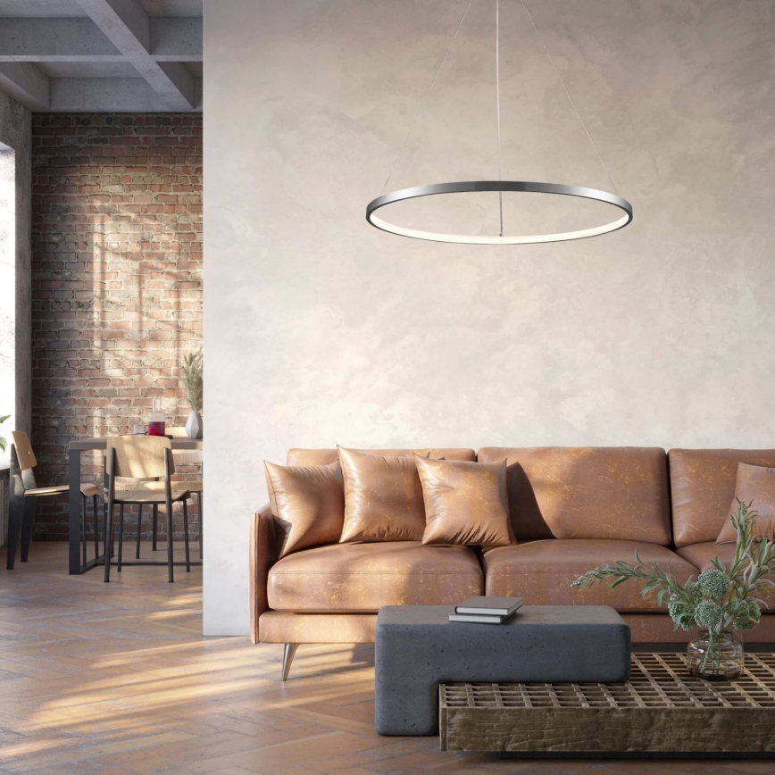 Lustră LED pe cablu LEA LED/20W/230V 4000K d. 50 cm crom mat