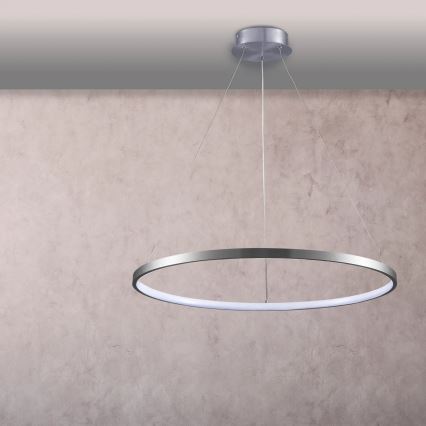 Lustră LED pe cablu LEA LED/20W/230V 4000K d. 50 cm crom mat