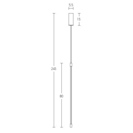 Lustră LED pe cablu LED/12W/230V negru Zambelis 20121