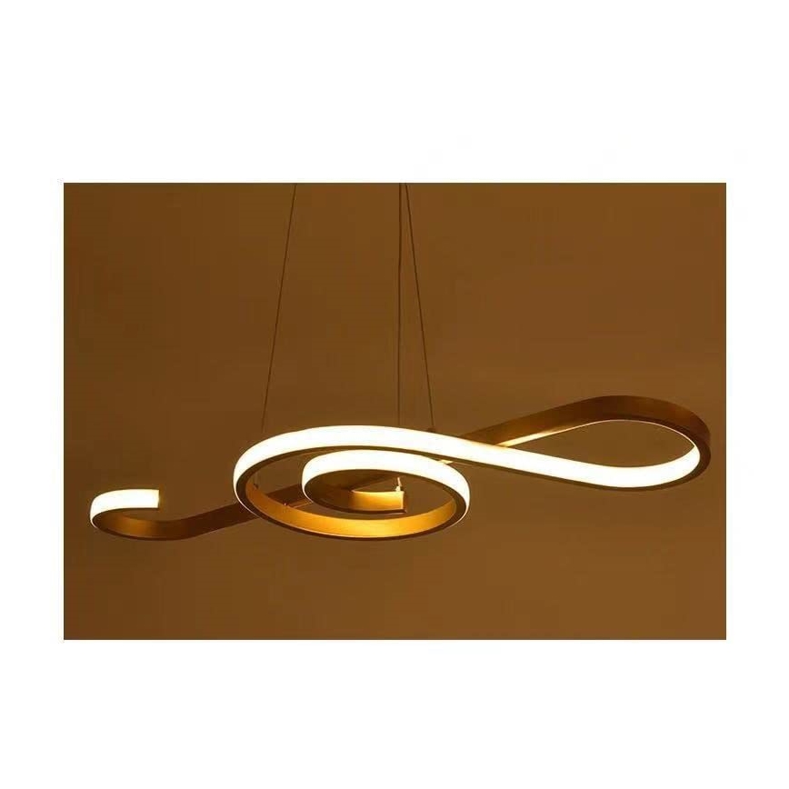 Lustră LED pe cablu LED/18W/230V 3000K auriu