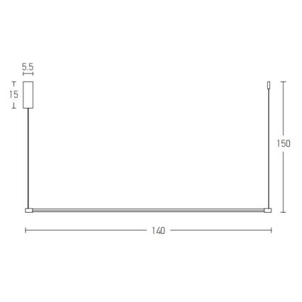 Lustră LED pe cablu LED/20W/230V auriu Zambelis 20120