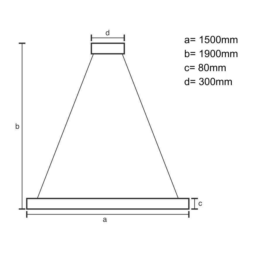 Lustră LED pe cablu LED/26W/230V 4000K 150 cm frasin/lemn masiv