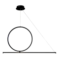 Lustră LED pe cablu LED/32W/230V 3000K negru