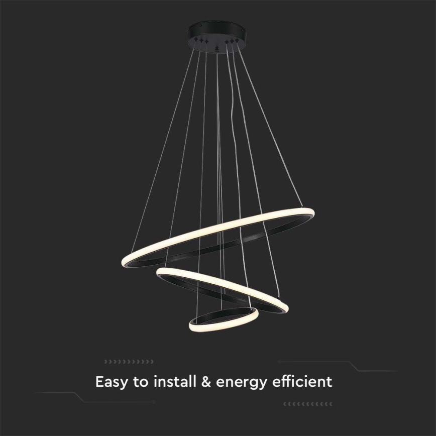 Lustră LED pe cablu LED/32W/230V 3000K negru