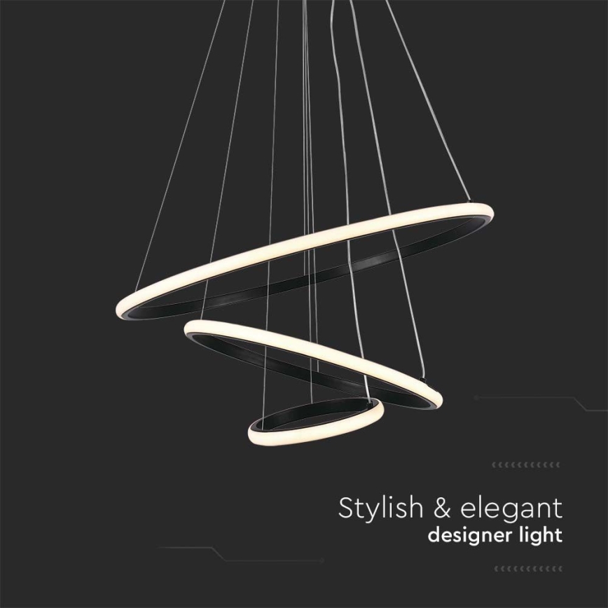 Lustră LED pe cablu LED/32W/230V 3000K negru