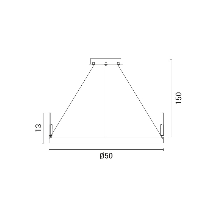 Lustră LED pe cablu LED/35W/230V 3000K auriu