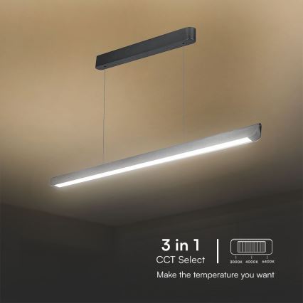 Lustră LED pe cablu LED/36W/230V 3000/4000/6400K antracit