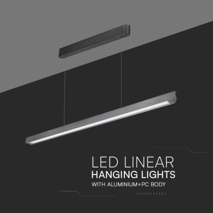 Lustră LED pe cablu LED/36W/230V 3000/4000/6400K antracit
