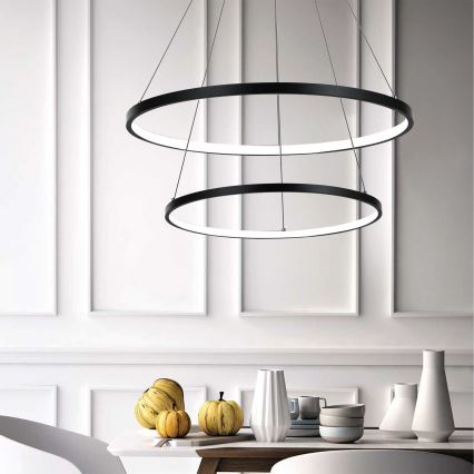 Lustră LED pe cablu LED/37W/230V 3000K negru