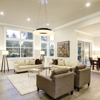 Lustră LED pe cablu LED/40W/230V 3000K d. 40 cm crom lucios