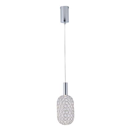 Lustră LED pe cablu LED/6,3W/230V 3000K crom lucios d. 13 cm