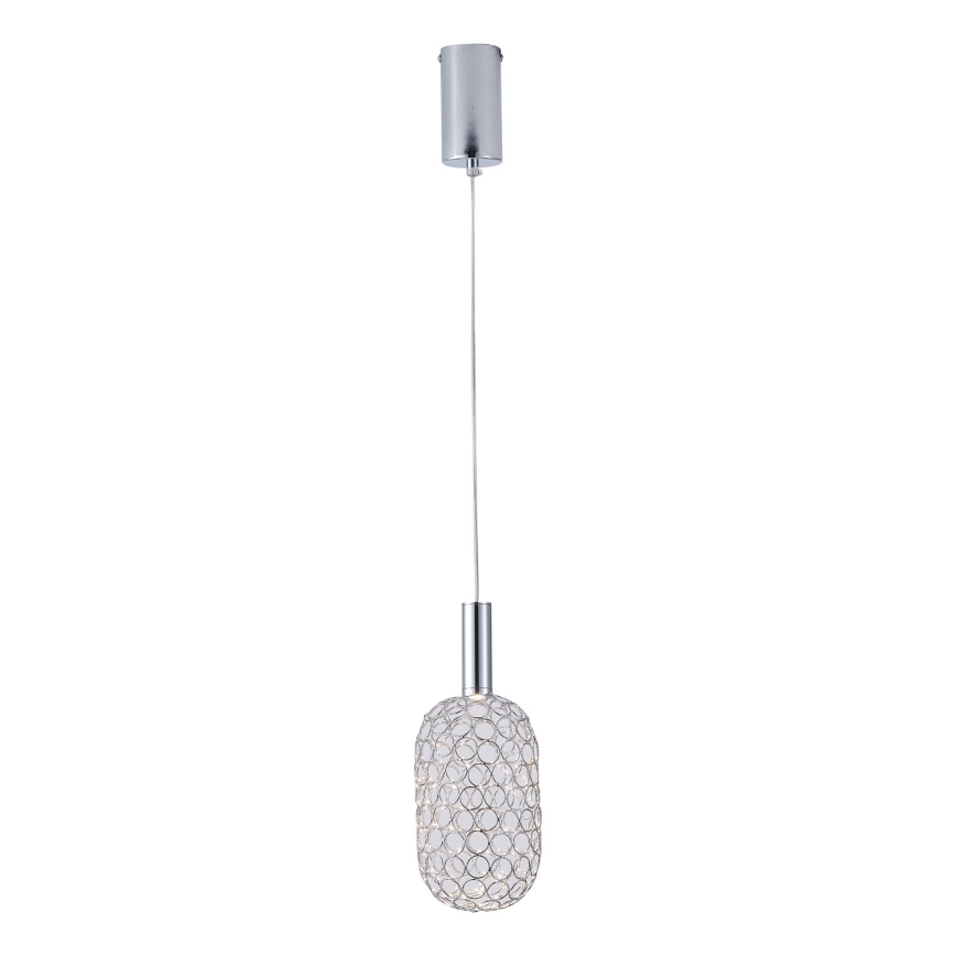 Lustră LED pe cablu LED/6,3W/230V 3000K crom lucios d. 13 cm