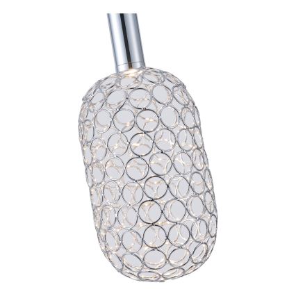 Lustră LED pe cablu LED/6,3W/230V 3000K crom lucios d. 13 cm